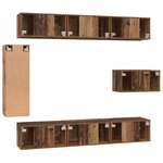 vidaXL Ensemble meuble TV 8 Pièces Bois ancien 30 5 x 30 x 90 cm