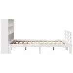 vidaXL Lit bibliothèque sans matelas blanc 120x200 cm bois pin massif
