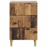 vidaXL Cabinet de chevet avec tiroir Bois ancien 43 x 41 x 66 5 cm