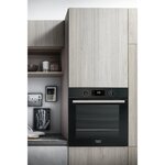 Four électrique encastrable pyrolyse chaleur tournante hotpoint fa2 540 p bl ha - noir - 66l - multifonction