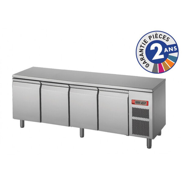 Soubassement réfrigéré positif inox - 300 l - baron - 1pleine