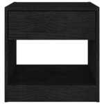 vidaXL Table de chevet Noir 40x31x40 cm Bois de pin massif