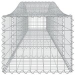vidaXL Paniers à gabions arqués 3 Pièces 400x50x40/60 cm Fer galvanisé