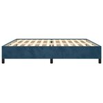vidaXL Cadre de lit sans matelas bleu foncé 200x200 cm velours