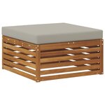 vidaXL Pouf d'Extérieur Bois d'Acacia Massif Naturel