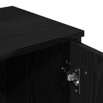 vidaXL Table de Toilette avec tiroir Chêne noir 86.5 x 35 x 136 cm