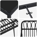 vidaXL Ensemble de salle à manger pour jardin 7 Pièces Noir Poly rotin