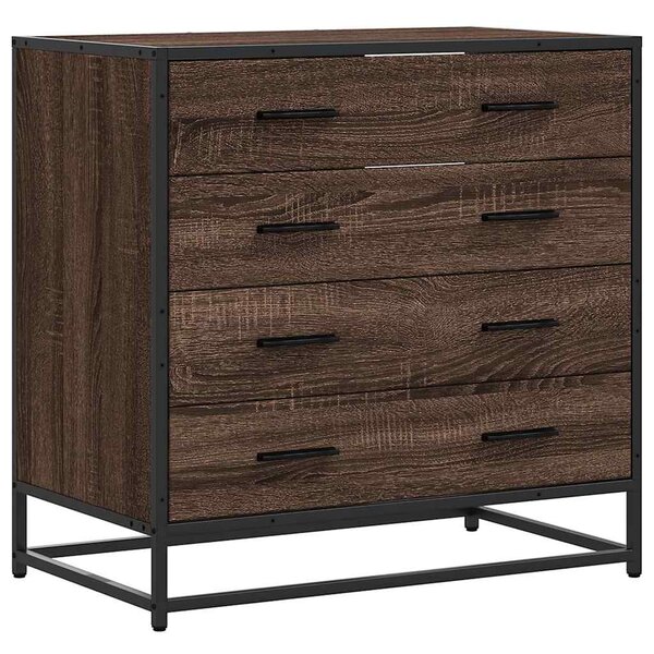 vidaXL Commode chêne marron 70x41x70 cm bois d'ingénierie