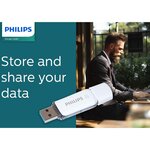 Philips clé usb 3.0 snow 32 go blanc et gris
