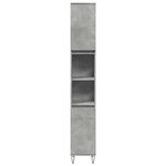 vidaXL Ensemble de meubles de salle de bain 3 Pièces gris béton