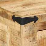 vidaXL Banc à Chaussures 110x35x50 cm Bois Massif Écorché Mangue