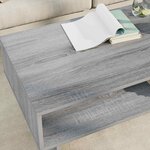 vidaXL Table basse Gris Sonoma 100 x 46 x 35 cm Bois d'ingénierie