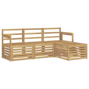 vidaXL Ensemble de canapés d'extérieur 4 Pièces Blanc