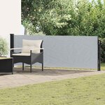 vidaXL Store latéral rétractable Gris 500 x 100 cm Polyester