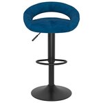 Vidaxl tabourets de bar 2 pcs bleu velours