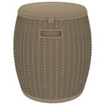 vidaXL Boîte de rangement de jardin 4 en 1 marron clair polypropylène