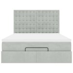 vidaXL Cadre de lit ottoman et matelas gris clair 140x190 velours