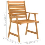 vidaXL Ensemble à manger de jardin 9 Pièces Bois d'acacia solide
