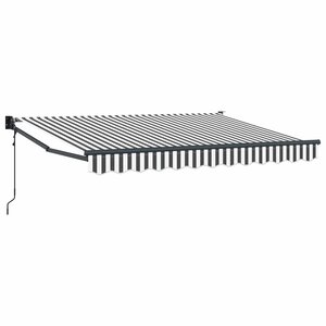 vidaXL Auvent rétractable électrique Anthracite et blanc 3 5 x 2 m