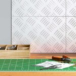 vidaXL Plaques à damier 4 Pièces Argent 30 x 20 cm Aluminium