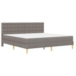 vidaXL Cadre de lit avec matelas Taupe 200 x 200 cm tissu
