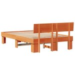 vidaXL Cadre de lit Marron cire 120 x 190 cm Bois massif en pin