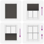 vidaXL Store plissé noir 105x150 cm largeur du tissu 104 4cm polyester