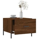 vidaXL Table basse Chêne marron 50x50x40 cm Bois d'ingénierie