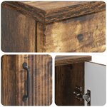 vidaXL Bureau Chêne fumé 142 5 x 50 x 75 cm Bois d'ingénierie