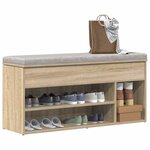 vidaXL Banc à chaussures chêne sonoma 102x30 5x45 cm bois d'ingénierie