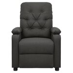 vidaXL Fauteuil électrique de massage Gris foncé Tissu