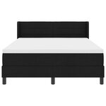 vidaXL Lit à ressorts avec matelas Noir 200 x 160 cm Polyester