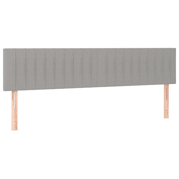 vidaXL Têtes de lit 2 Pièces Gris clair 80x5x78/88 cm Tissu