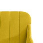vidaXL Banc Jaune 110x76x80 cm Velours