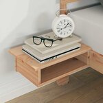 vidaXL Cadre de lit avec tables de chevet Marron Bois massif en pin
