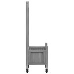 vidaXL Jardinière avec treillis et roues gris bois massif de sapin