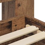 vidaXL Cadre de lit avec rangement Bois ancien 90 x 190 cm
