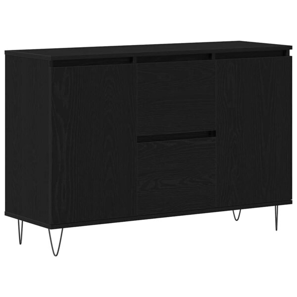 vidaXL Buffet Chêne noir 101.5 x 35 x 70 cm Bois d'ingénierie