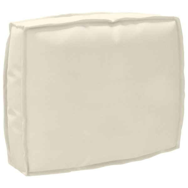 vidaXL Coussin Crème 50 x 40 x 12 cm Tissu Oxford
