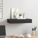 vidaXL Étagère murale flottante avec tiroir Noir 48x25x8 cm
