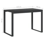 vidaXL Bureau d'ordinateur Noir 110x60x73 cm Bois d’ingénierie