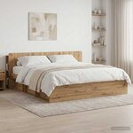 vidaXL Cabinet de Tête de Lit Chêne artisanal Bois d'ingénierie