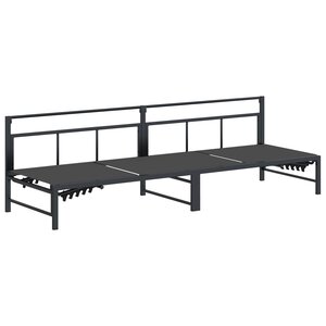 vidaXL Transat Noir 200 x 62 x 59 5 cm Textilène