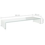 vidaXL Meuble TV/Support pour moniteur 90x30x13 cm verre vert