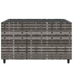 vidaXL Salon de jardin 4 Pièces avec coussins Gris Résine tressée
