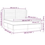 vidaXL Sommier à lattes de lit avec matelas Gris clair 180x200cm Tissu