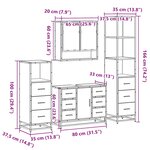 vidaXL Ensemble de meubles de salle de bain 4 Pièces chêne marron