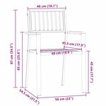 vidaXL Chaise de jardin 4 Pièces Marron Bois d'acacia massif