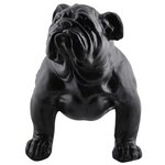 Esschert design banc de jardin bouledogue noir av14