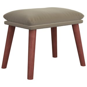 vidaXL Repose-pied Gris clair 45x29 5x35 cm Velours